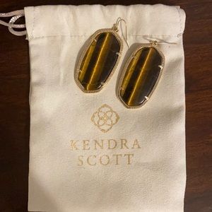 Kendra Scott Tigers Eye Gold Danielle Earrings